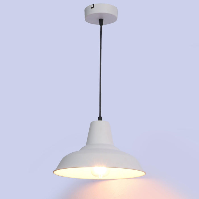 Opi Minimal Pastel White Metal Single Hanging Light by SS Lightings - Ouch Cart