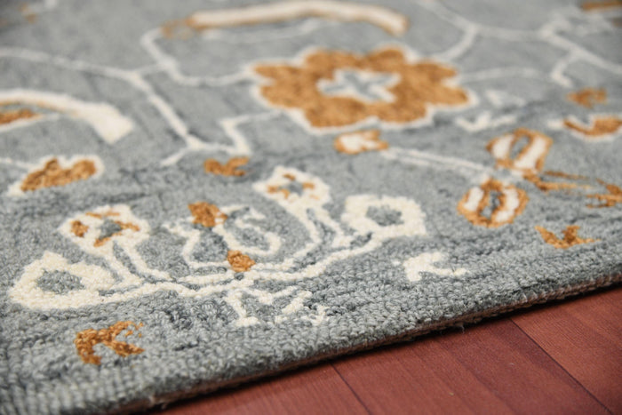 Orange Wool Romania 4x6 Feet Hand-Tufted Carpet - Rug - Ouch Cart