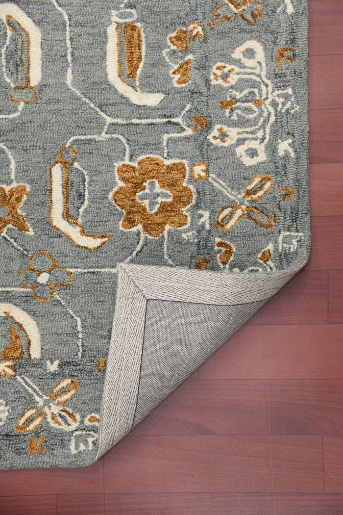 Orange Wool Romania 4x6 Feet Hand-Tufted Carpet - Rug - Ouch Cart