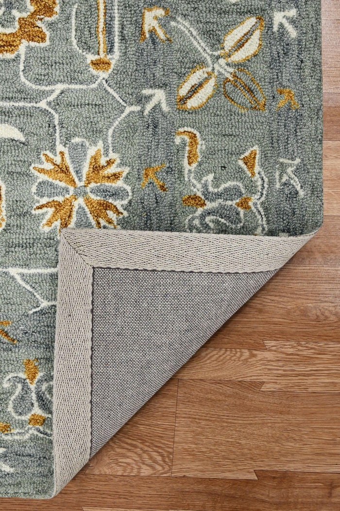 Orange Wool Romania 5x8 Feet Hand-Tufted Carpet - Rug - Ouch Cart