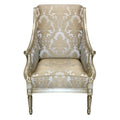 Ouch Cart Louis XVI Versailles Accent Chair in Antique Silver Finish