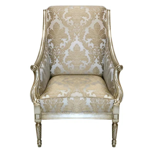 Ouch Cart Louis XVI Versailles Accent Chair in Antique Silver Finish