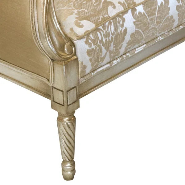 Ouch Cart Louis XVI Versailles Accent Chair in Antique Silver Finish