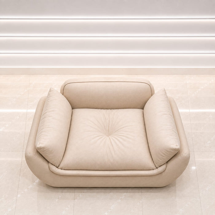 Ouch Cart Modern Luxury 2 Seater Sofa | Plush Cream Upholstered Sofa for Living Room OUCH CART