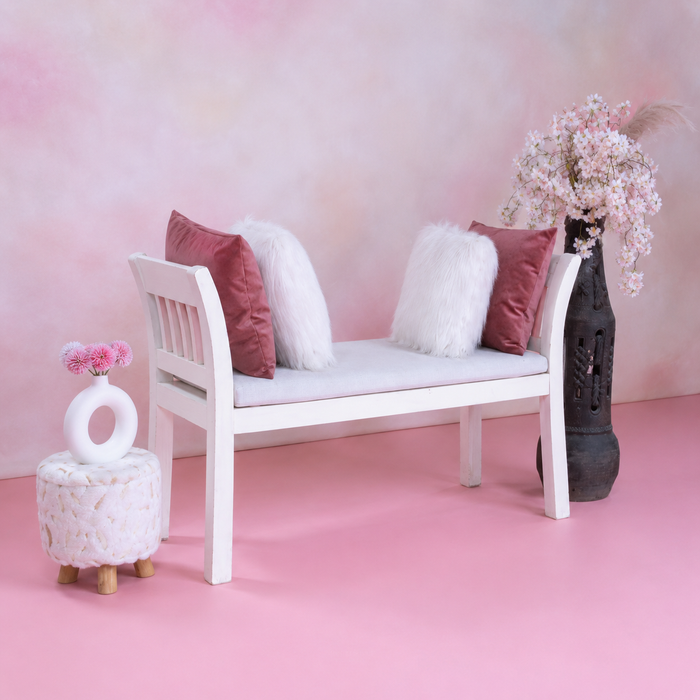 Ouch Cart Upholstered Loveseat Bench | Elegant 2 Seater Wooden Sofa for Living Room & Bedroom Ouch Cart