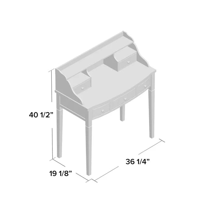 Paignt Writing Desk Ouch Cart