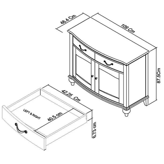 Parker109cm Sideboard Ouch Cart