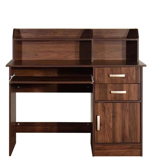 Paula Computer Table In Columbia Walnut Finish - Ouch Cart