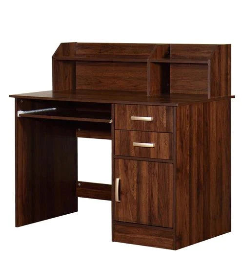 Paula Computer Table In Columbia Walnut Finish - Ouch Cart