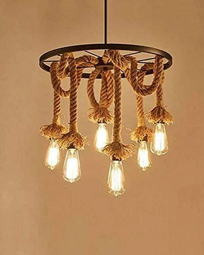 Pendant Hamp Rope Edison Hanging Lights - Ouch Cart