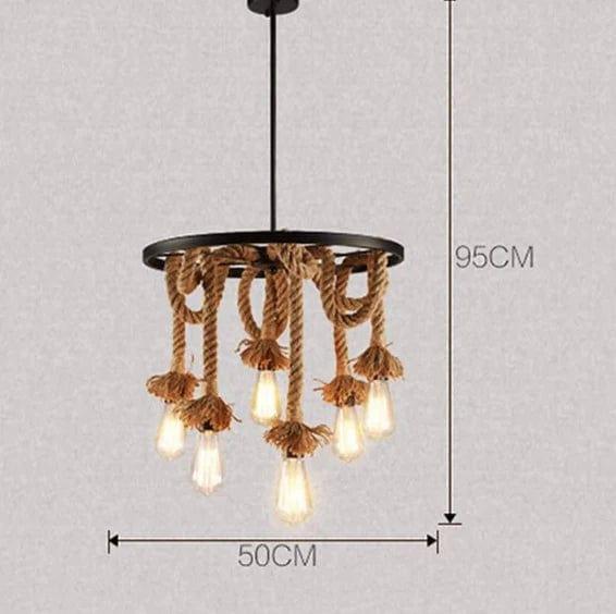 Pendant Hamp Rope Edison Hanging Lights - Ouch Cart