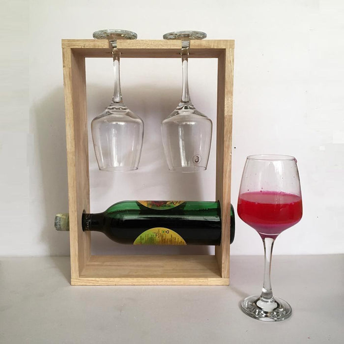 Personalised Wine/Bear Bottle Caddy And Glass Holder By Miza - Ouch Cart