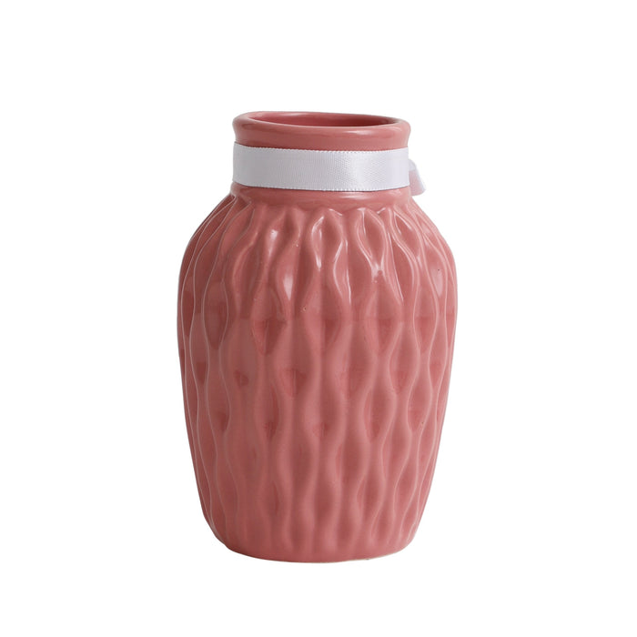 Pink WaveCera Vase M.M.I. OVERSEAS