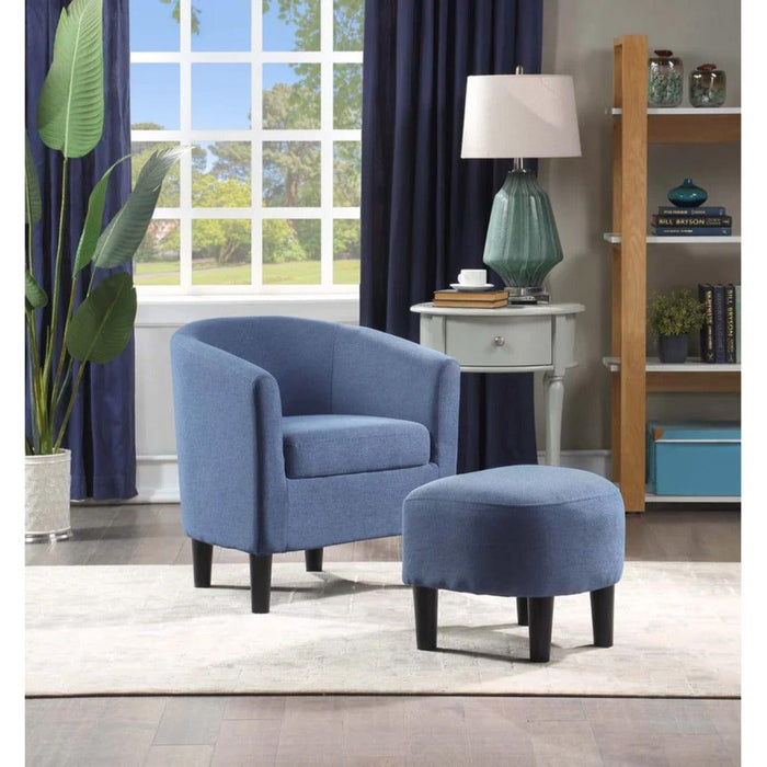 pitts accent chair with ottoman - Ouch Cart