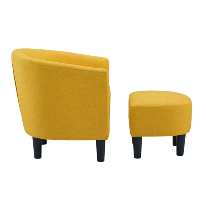 pitts accent chair with ottoman - Ouch Cart