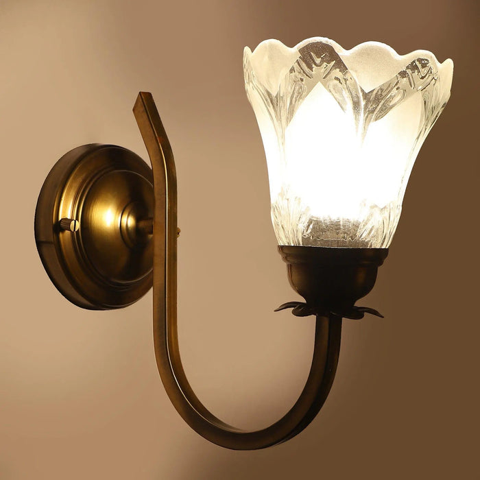 Prefect White And Gold Iron Wall Light - Ouch Cart