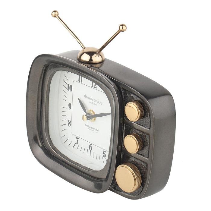 Retro TV Timepiece In Black - Ouch Cart