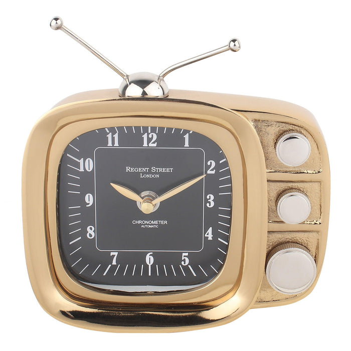 Retro TV Timepiece in Gold - Ouch Cart