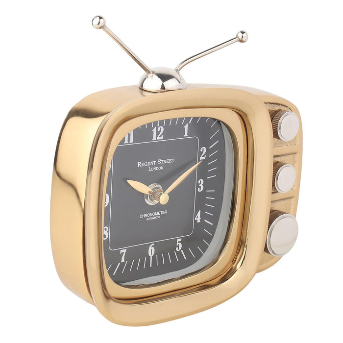 Retro TV Timepiece in Gold - Ouch Cart