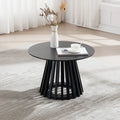 Rilma Solid Wood Base Single Coffee Table, Round Coffee Table for Living Room-OUCH CART | Center  table