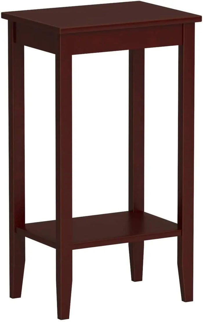 Rosewood Tall End Table, Simple Design, Multi-purpose Small Space Table - Ouch Cart