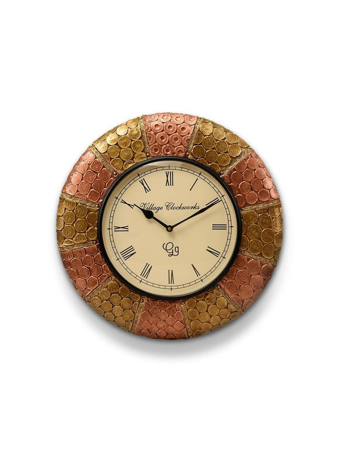Round Dual Shade New Coin 16 Inches Wall Clock - Ouch Cart