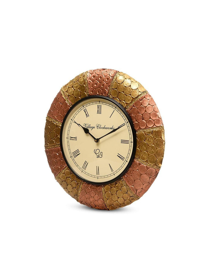 Round Dual Shade New Coin 16 Inches Wall Clock - Ouch Cart