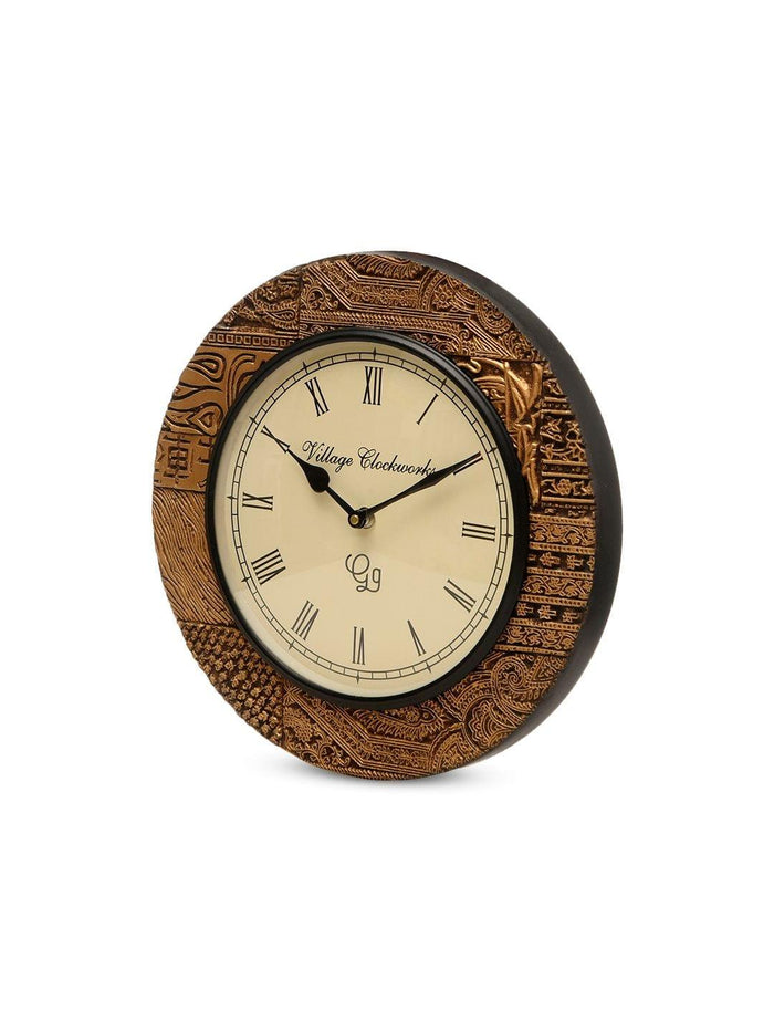 Round Wooden Block Golden 12 Inches - Ouch Cart
