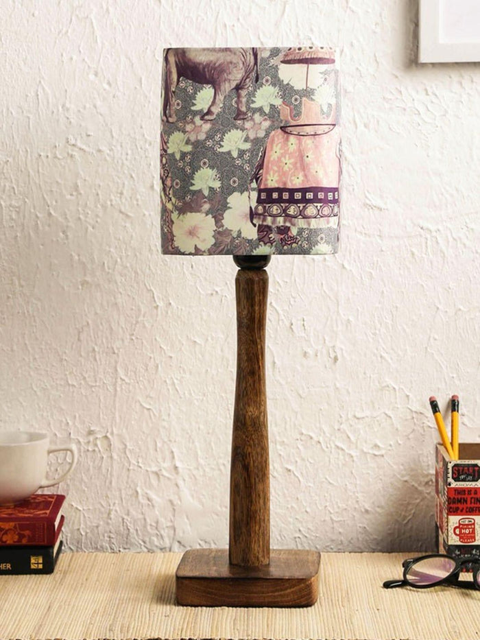 Royal Elephant wooden Lamp - Ouch Cart