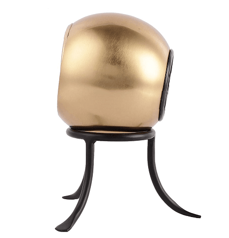 Seated Sphere Clock in Gold & Black Colour - Ouch Cart