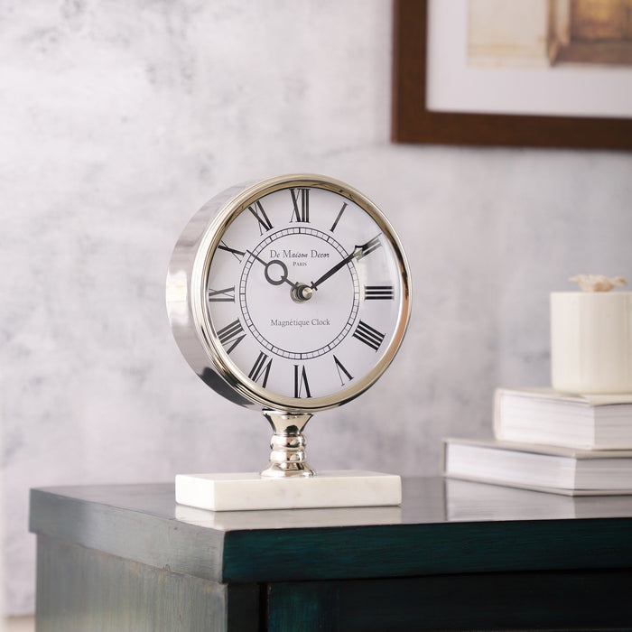 Seraphic Marble Timepiece in silver M.M.I. OVERSEAS