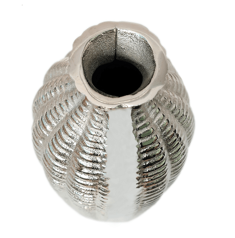 Serene Metallica Vase Silver - Ouch Cart