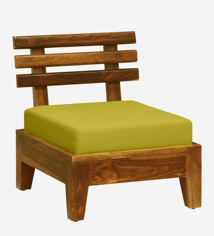 Sheesham Wood 1 Seater Sofa In Rustic Teak Finish - Ouch Cart