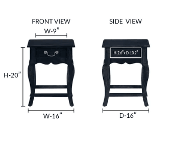Sheesham Wood Bedside Table for Bedroom | Wooden Nightstand Lamp Table with Drawer | Brown - Ouch Cart