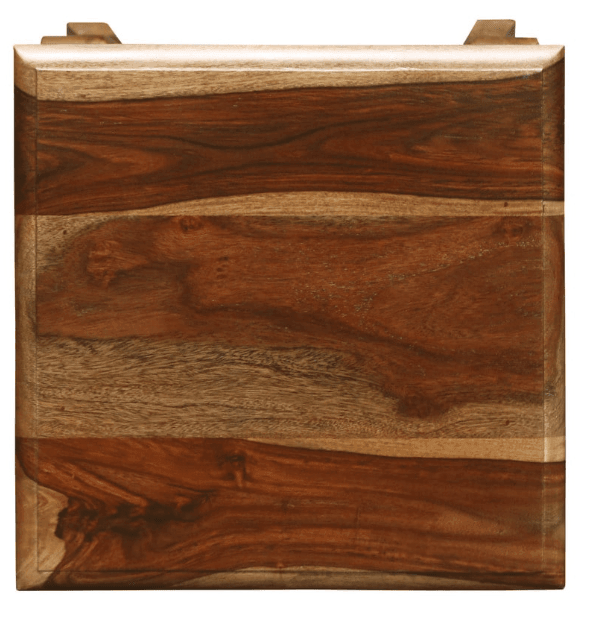 Sheesham Wood Bedside Table for Bedroom | Wooden Nightstand Lamp Table with Drawer | Brown - Ouch Cart