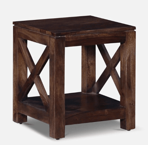 Sheesham Wood Bedside Table for Bedroom | Wooden Side End Table - Ouch Cart