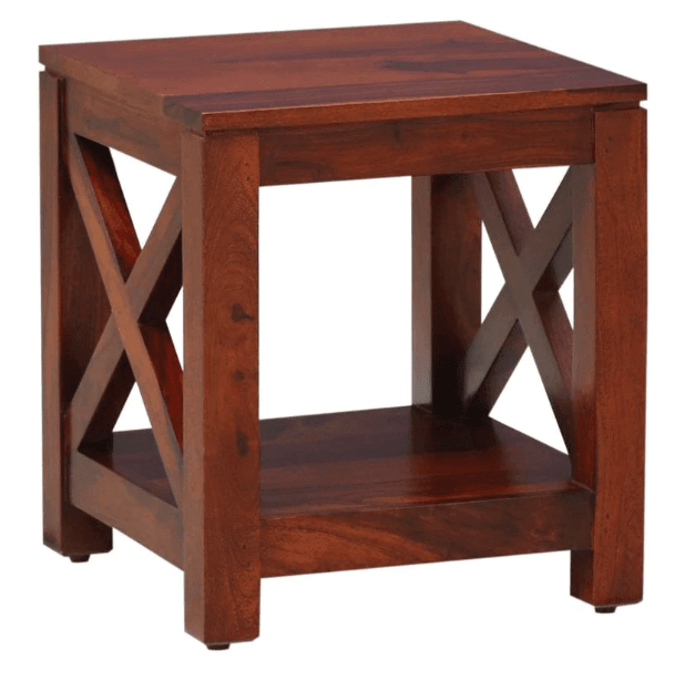 Sheesham Wood Bedside Table for Bedroom | Wooden Side End Table - Ouch Cart