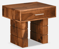 Sheesham Wood Bedside Table with Drawer Storage Night Stand Table for Bedroom - Ouch Cart