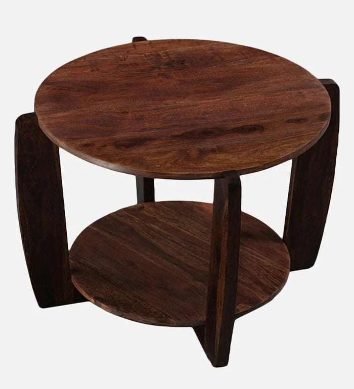 Sheesham Wood Coffee Table in Mahogany Finish - Ouch Cart