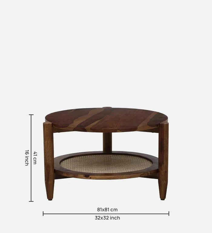 Sheesham Wood Coffee Table In Provincial Teak Finish - Ouch Cart