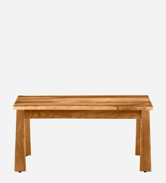 Sheesham Wood Coffee Table In Rustic Teak Finish - Ouch Cart