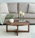 Sheesham Wood Coffee Table In Scratch Resistant Rustic Teak Finish - Ouch Cart