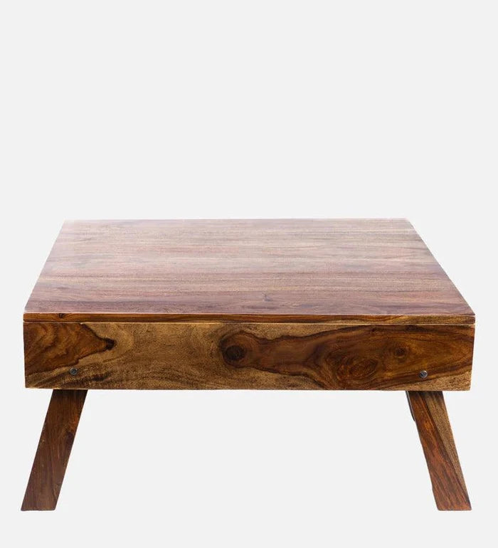 Sheesham Wood Coffee Table in Teak Finish - Ouch Cart