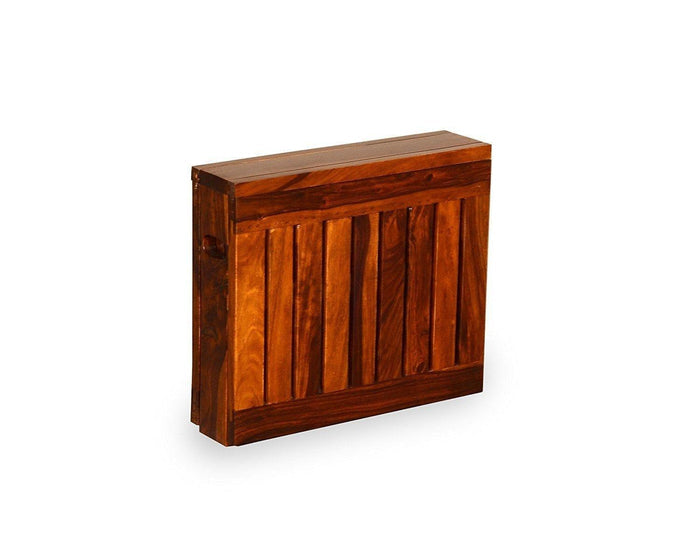 Sheesham Wood Foldable Coffee table In Honey Finish - Ouch Cart
