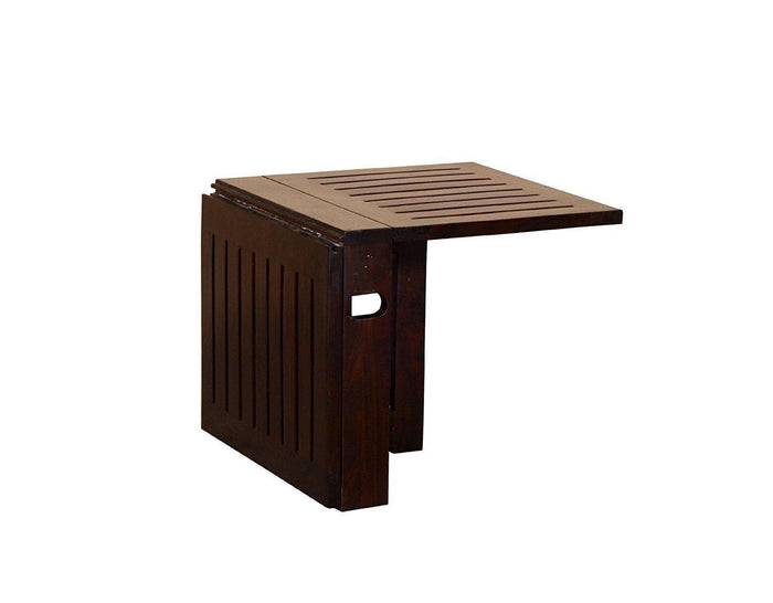 Sheesham Wood Foldable Coffee table In Walnut Finish - Ouch Cart