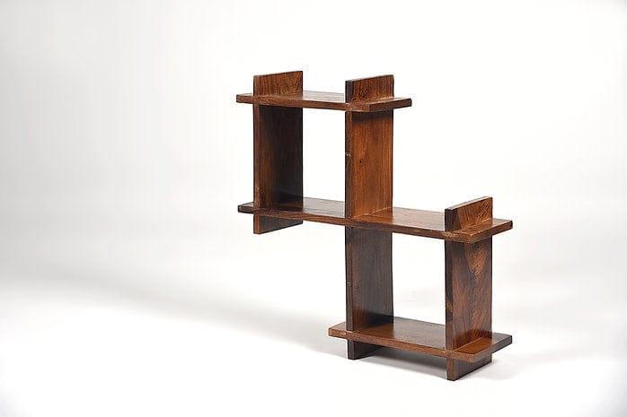 Sheesham Wood Kaushtubh Wall Shelf - Ouch Cart