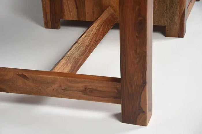 Sheesham Wood Maitreyi Study Table With Drawers And Cabinet - Ouch Cart