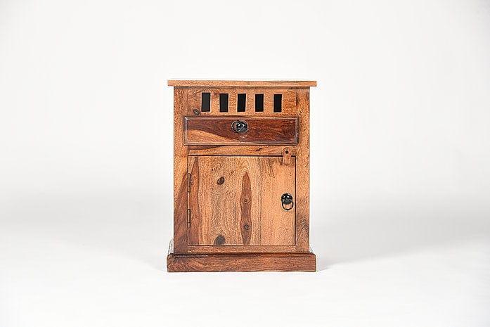 Sheesham Wood Nabah Side Table - Ouch Cart