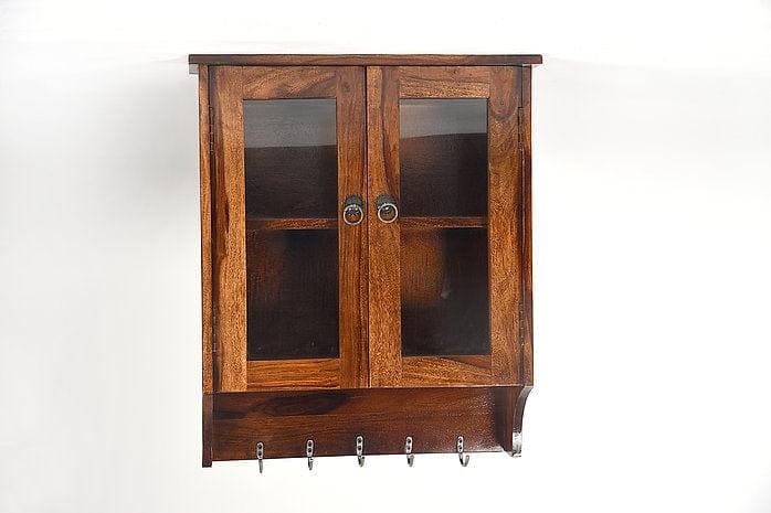 Sheesham Wood Saira Wall Shelf - Ouch Cart