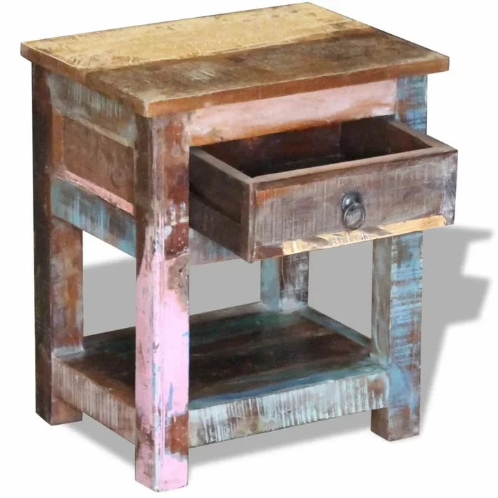 Shi Solid Wood Bedside Table Ouch Cart